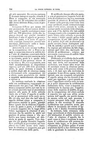 La Corte suprema di Roma raccolta periodica delle sentenze della Corte di cassazione di Roma