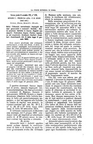 La Corte suprema di Roma raccolta periodica delle sentenze della Corte di cassazione di Roma