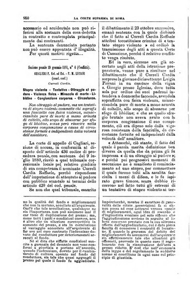 La Corte suprema di Roma raccolta periodica delle sentenze della Corte di cassazione di Roma