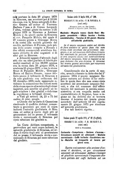 La Corte suprema di Roma raccolta periodica delle sentenze della Corte di cassazione di Roma