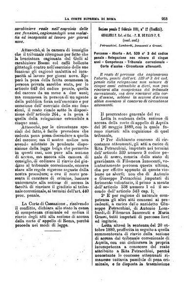 La Corte suprema di Roma raccolta periodica delle sentenze della Corte di cassazione di Roma