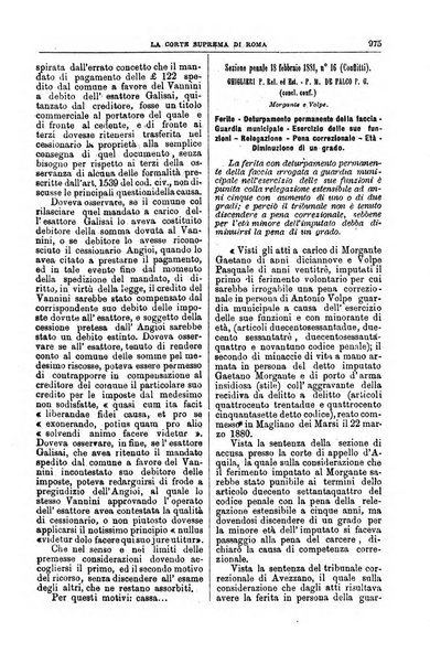 La Corte suprema di Roma raccolta periodica delle sentenze della Corte di cassazione di Roma