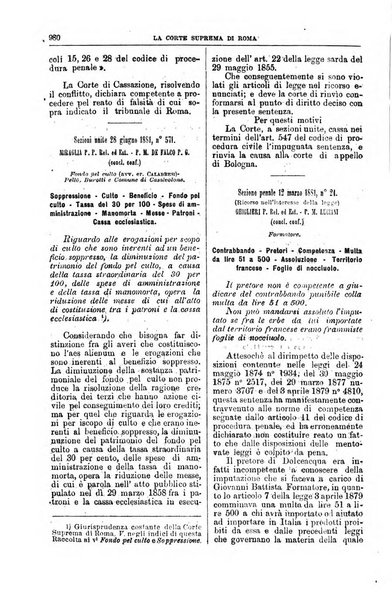 La Corte suprema di Roma raccolta periodica delle sentenze della Corte di cassazione di Roma