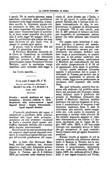 La Corte suprema di Roma raccolta periodica delle sentenze della Corte di cassazione di Roma