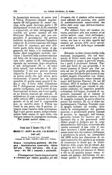 La Corte suprema di Roma raccolta periodica delle sentenze della Corte di cassazione di Roma