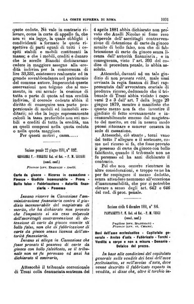 La Corte suprema di Roma raccolta periodica delle sentenze della Corte di cassazione di Roma