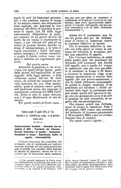 La Corte suprema di Roma raccolta periodica delle sentenze della Corte di cassazione di Roma