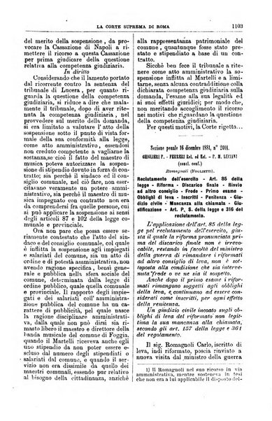 La Corte suprema di Roma raccolta periodica delle sentenze della Corte di cassazione di Roma