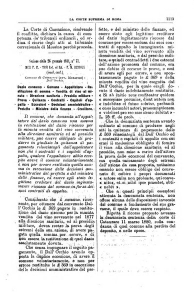 La Corte suprema di Roma raccolta periodica delle sentenze della Corte di cassazione di Roma