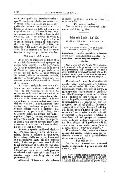 La Corte suprema di Roma raccolta periodica delle sentenze della Corte di cassazione di Roma