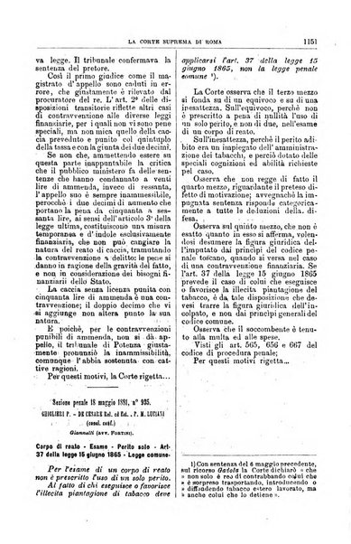 La Corte suprema di Roma raccolta periodica delle sentenze della Corte di cassazione di Roma