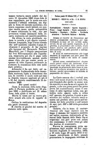 La Corte suprema di Roma raccolta periodica delle sentenze della Corte di cassazione di Roma