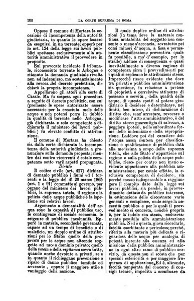 La Corte suprema di Roma raccolta periodica delle sentenze della Corte di cassazione di Roma