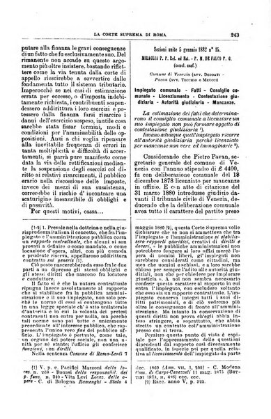 La Corte suprema di Roma raccolta periodica delle sentenze della Corte di cassazione di Roma