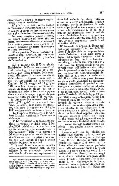 La Corte suprema di Roma raccolta periodica delle sentenze della Corte di cassazione di Roma