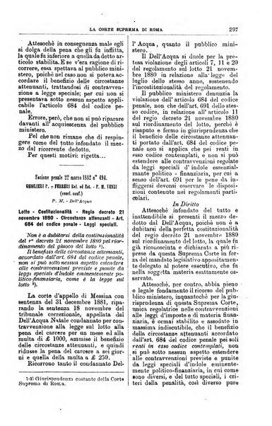 La Corte suprema di Roma raccolta periodica delle sentenze della Corte di cassazione di Roma