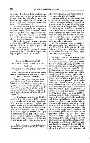 La Corte suprema di Roma raccolta periodica delle sentenze della Corte di cassazione di Roma