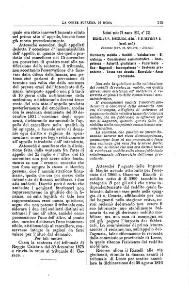 La Corte suprema di Roma raccolta periodica delle sentenze della Corte di cassazione di Roma