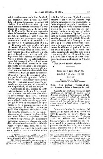 La Corte suprema di Roma raccolta periodica delle sentenze della Corte di cassazione di Roma