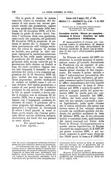 La Corte suprema di Roma raccolta periodica delle sentenze della Corte di cassazione di Roma