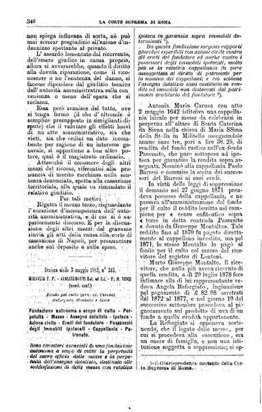 La Corte suprema di Roma raccolta periodica delle sentenze della Corte di cassazione di Roma