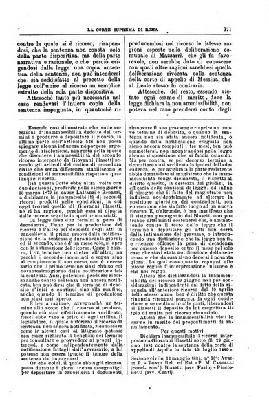La Corte suprema di Roma raccolta periodica delle sentenze della Corte di cassazione di Roma