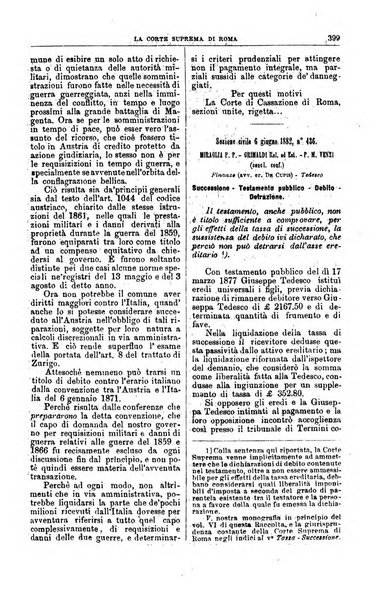 La Corte suprema di Roma raccolta periodica delle sentenze della Corte di cassazione di Roma