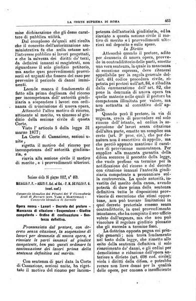 La Corte suprema di Roma raccolta periodica delle sentenze della Corte di cassazione di Roma