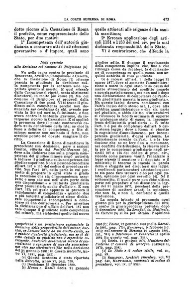 La Corte suprema di Roma raccolta periodica delle sentenze della Corte di cassazione di Roma