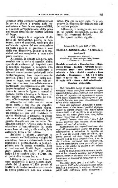 La Corte suprema di Roma raccolta periodica delle sentenze della Corte di cassazione di Roma