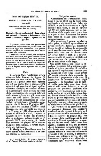 La Corte suprema di Roma raccolta periodica delle sentenze della Corte di cassazione di Roma