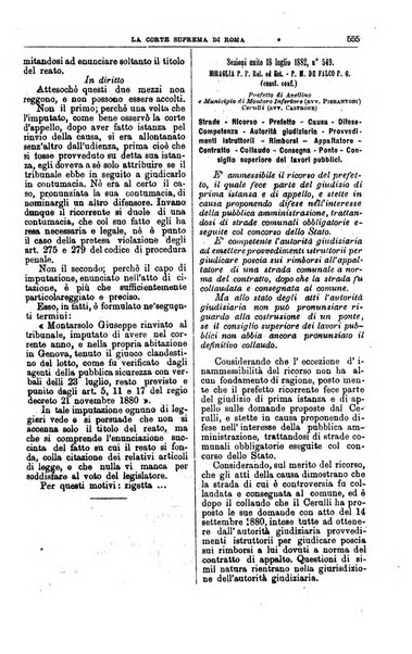 La Corte suprema di Roma raccolta periodica delle sentenze della Corte di cassazione di Roma