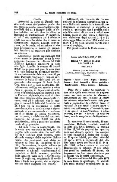 La Corte suprema di Roma raccolta periodica delle sentenze della Corte di cassazione di Roma