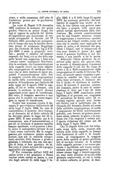 La Corte suprema di Roma raccolta periodica delle sentenze della Corte di cassazione di Roma