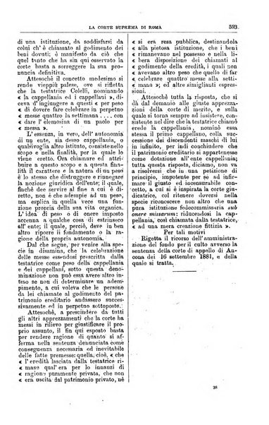 La Corte suprema di Roma raccolta periodica delle sentenze della Corte di cassazione di Roma