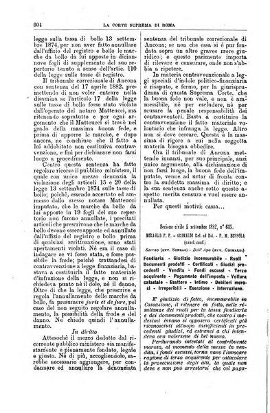 La Corte suprema di Roma raccolta periodica delle sentenze della Corte di cassazione di Roma