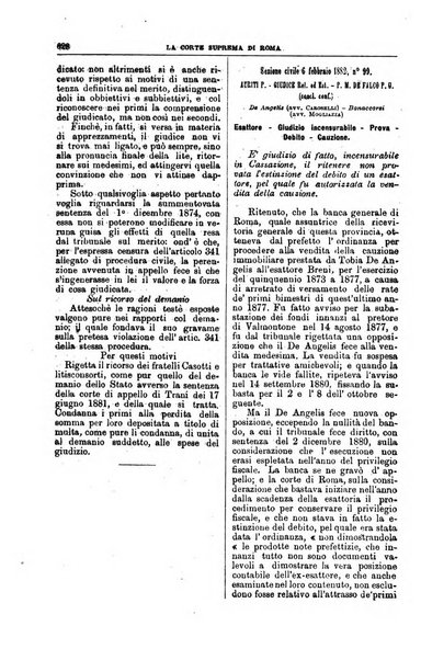 La Corte suprema di Roma raccolta periodica delle sentenze della Corte di cassazione di Roma