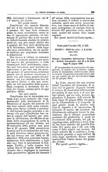 La Corte suprema di Roma raccolta periodica delle sentenze della Corte di cassazione di Roma