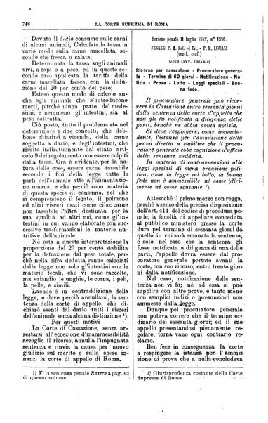 La Corte suprema di Roma raccolta periodica delle sentenze della Corte di cassazione di Roma