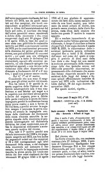 La Corte suprema di Roma raccolta periodica delle sentenze della Corte di cassazione di Roma