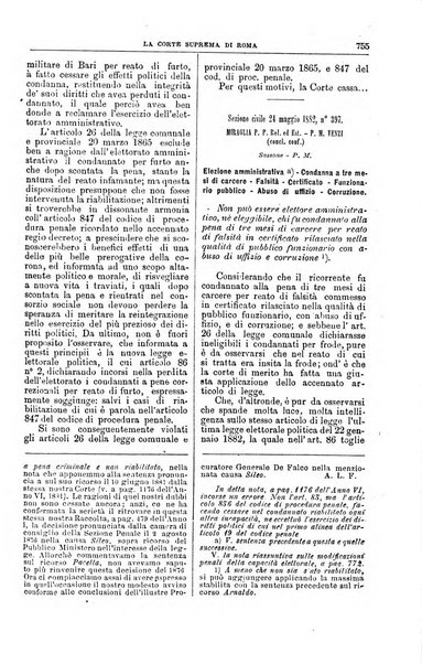 La Corte suprema di Roma raccolta periodica delle sentenze della Corte di cassazione di Roma