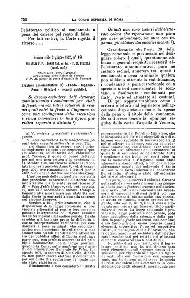 La Corte suprema di Roma raccolta periodica delle sentenze della Corte di cassazione di Roma