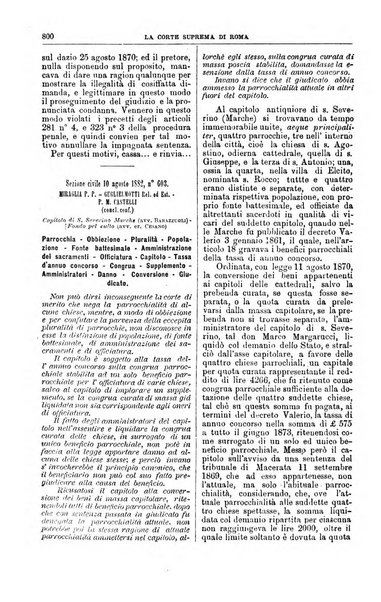 La Corte suprema di Roma raccolta periodica delle sentenze della Corte di cassazione di Roma