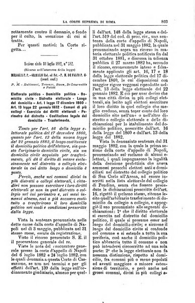 La Corte suprema di Roma raccolta periodica delle sentenze della Corte di cassazione di Roma