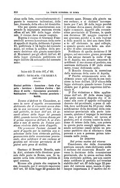 La Corte suprema di Roma raccolta periodica delle sentenze della Corte di cassazione di Roma