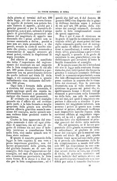 La Corte suprema di Roma raccolta periodica delle sentenze della Corte di cassazione di Roma