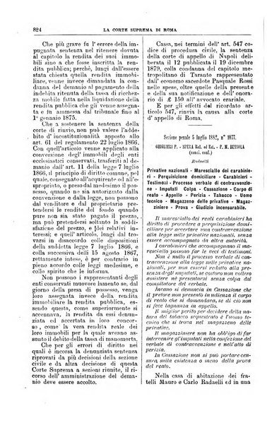 La Corte suprema di Roma raccolta periodica delle sentenze della Corte di cassazione di Roma