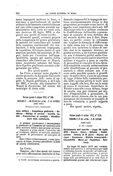 La Corte suprema di Roma raccolta periodica delle sentenze della Corte di cassazione di Roma