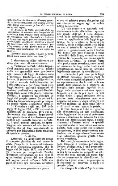 La Corte suprema di Roma raccolta periodica delle sentenze della Corte di cassazione di Roma