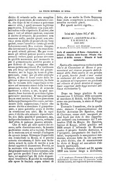 La Corte suprema di Roma raccolta periodica delle sentenze della Corte di cassazione di Roma